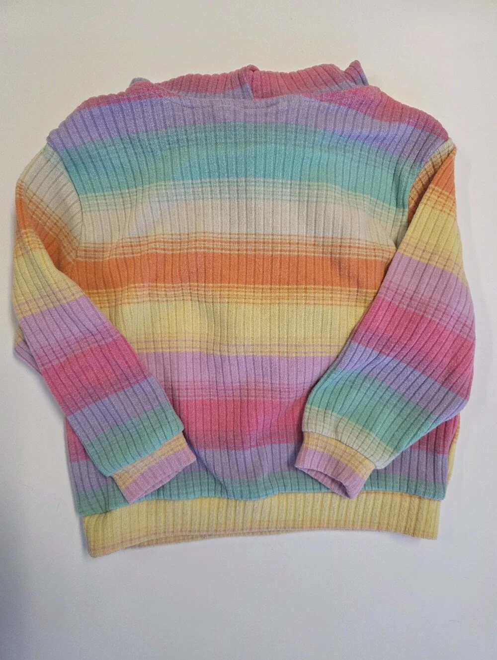 H&M Pastel Rainbow Ribbed 2-Piece Lightweight Hoodie & Pants
